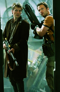 Captain Malcolm Reynolds and Adam Baldwin as Jayne